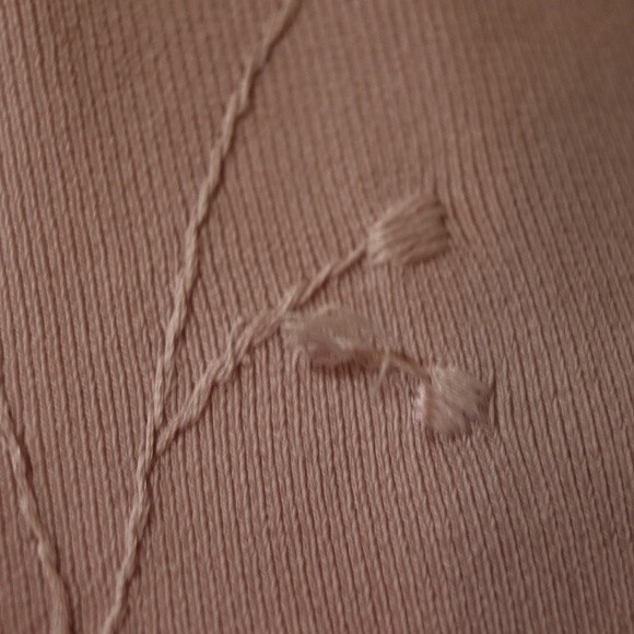 Absolu Pink Cardigan Embroidered Sweater Mother of Pearl Buttons LG - Picture 3 of 13